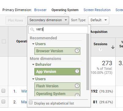 Monitor via google analytics which application versions of your desktop software are being used by your clients