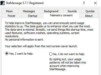 GDPR telemetry consent example